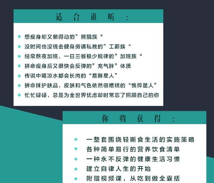 「教程分享」轻断食，瘦身课