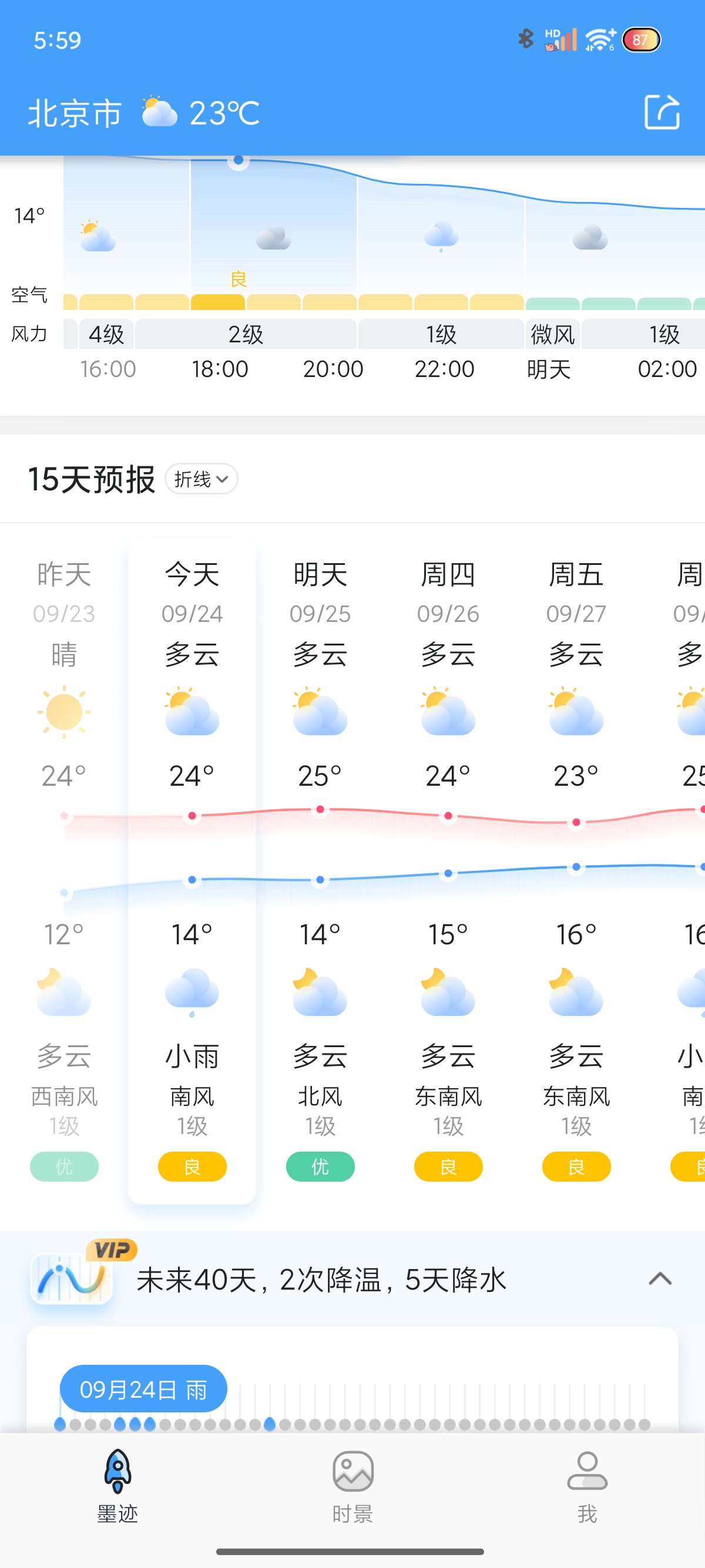 【分享】墨迹天气🔥ver9.087(实时监测阴晴雨雪)