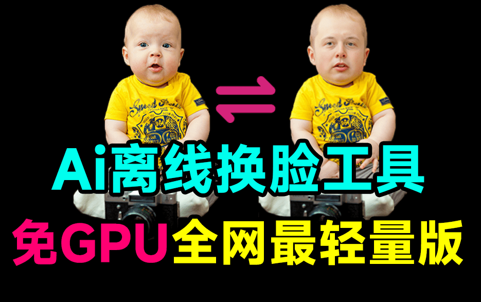 【分享】无需GPU！本地Ai离线换脸工具，轻量版一键AI换脸